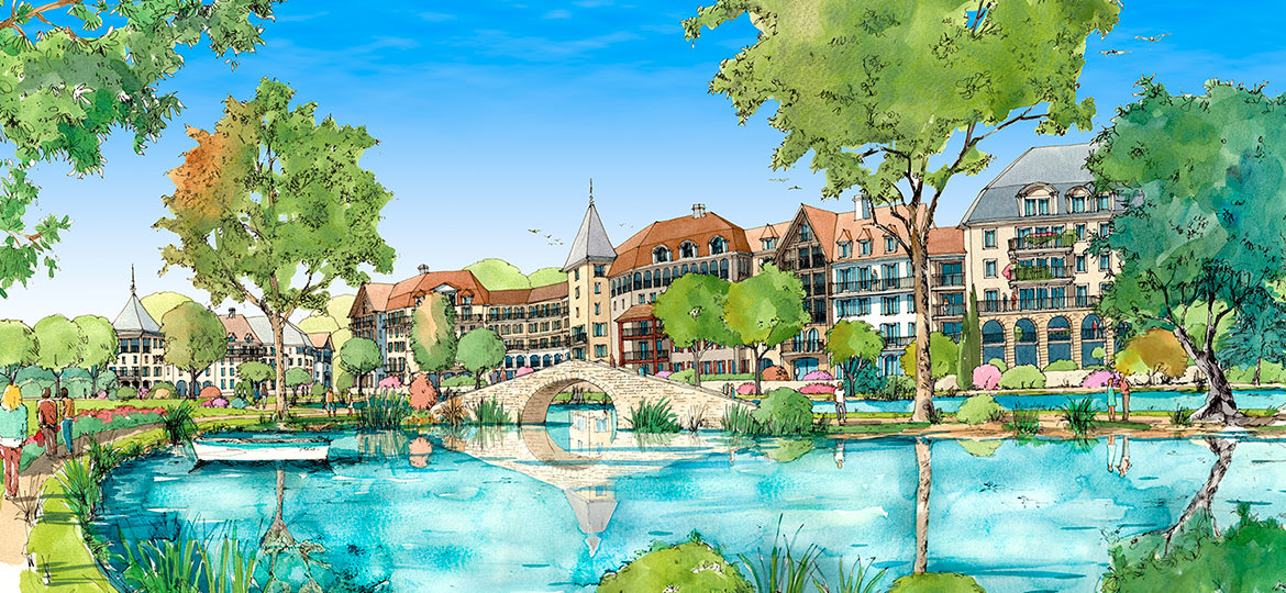 Illustration du quartier de la gare au Blanc Mesnil